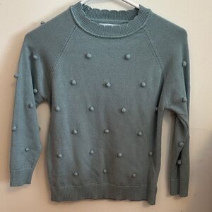 Stylish Pom-Pom Kids' Sweater in Blue